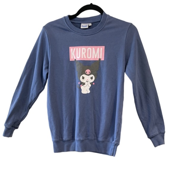 Sanrio My Melody Kuromi Graphic Print Sweatshirt Blue sz Small - Picture 1 of 7